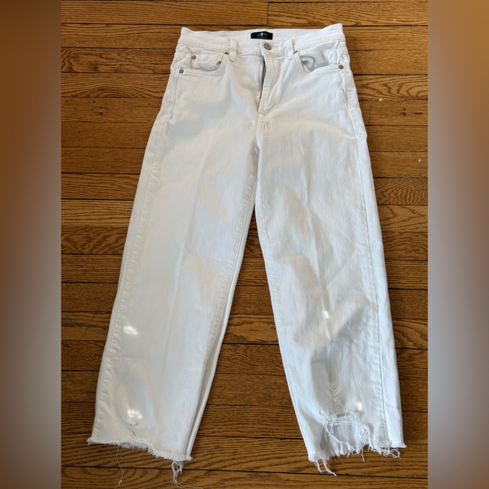 7 for All Mankind White Jeans - Size 27